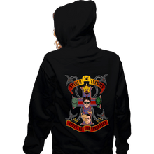 Load image into Gallery viewer, Daily_Deal_Shirts Zippered Hoodies, Unisex / Small / Black Spider Enemies
