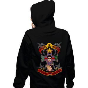Daily_Deal_Shirts Zippered Hoodies, Unisex / Small / Black Spider Enemies