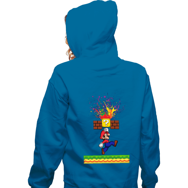 Shirts Zippered Hoodies, Unisex / Small / Royal Blue Super Paint Splatter