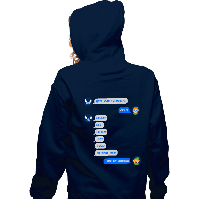 Secret_Shirts Zippered Hoodies, Unisex / Small / Navy Fairy Texts