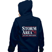 Load image into Gallery viewer, Shirts Zippered Hoodies, Unisex / Small / Navy Storm Area 51
