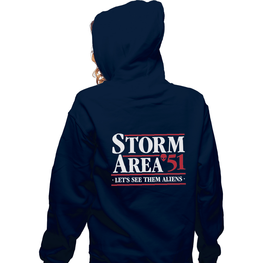 Shirts Zippered Hoodies, Unisex / Small / Navy Storm Area 51