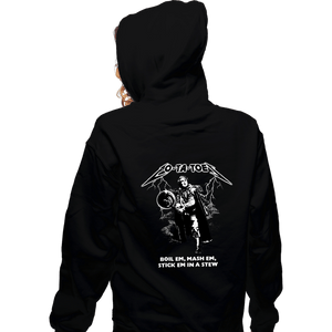 Daily_Deal_Shirts Zippered Hoodies, Unisex / Small / Black Taters