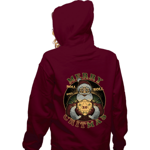 Daily_Deal_Shirts Zippered Hoodies, Unisex / Small / Maroon Merry Critmas