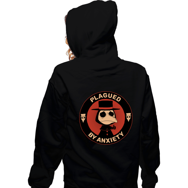 Secret_Shirts Zippered Hoodies, Unisex / Small / Black Plagued By Anxiety