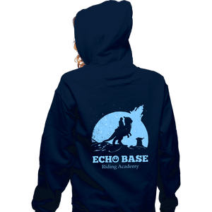 Daily_Deal_Shirts Zippered Hoodies, Unisex / Small / Navy Echo Base Riding Academy