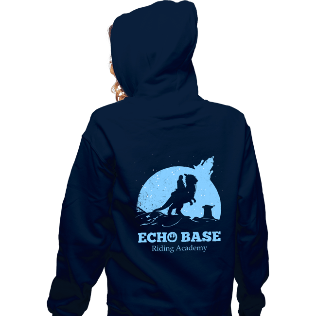 Daily_Deal_Shirts Zippered Hoodies, Unisex / Small / Navy Echo Base Riding Academy