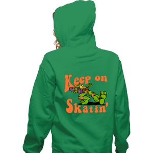 Daily_Deal_Shirts Zippered Hoodies, Unisex / Small / Irish Green Keep On Skatin'