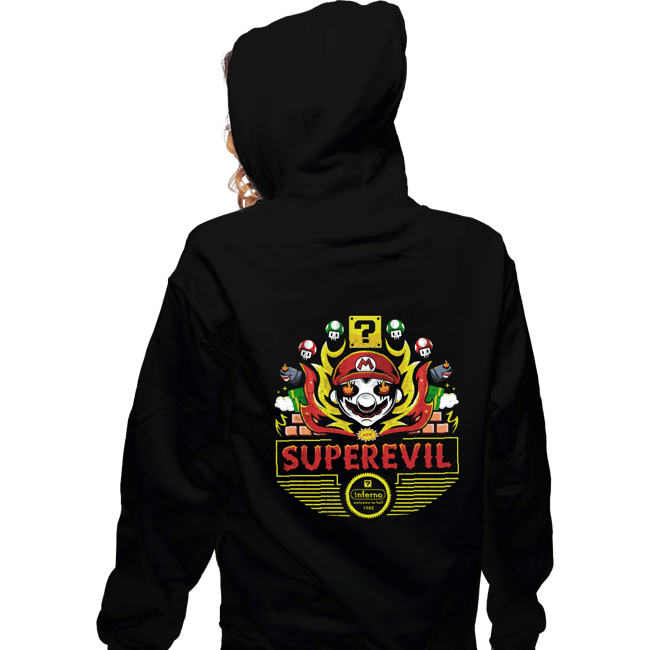 Shirts Zippered Hoodies, Unisex / Small / Black Superevil Inferno