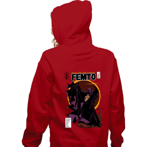 Secret_Shirts Zippered Hoodies, Unisex / Small / Red Femto Comics