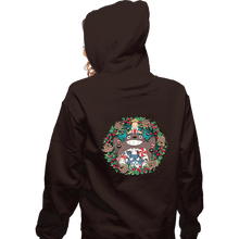 Load image into Gallery viewer, Daily_Deal_Shirts Zippered Hoodies, Unisex / Small / Dark Chocolate Wondeful Time Of The Year

