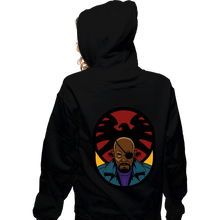 Load image into Gallery viewer, Secret_Shirts Zippered Hoodies, Unisex / Small / Black Fury Shield
