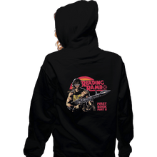 Load image into Gallery viewer, Shirts Pullover Hoodies, Unisex / Small / Black Reading Rambo
