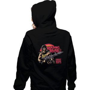 Shirts Pullover Hoodies, Unisex / Small / Black Reading Rambo