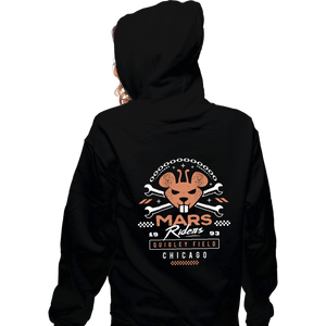 Daily_Deal_Shirts Zippered Hoodies, Unisex / Small / Black Classic Mars Riders