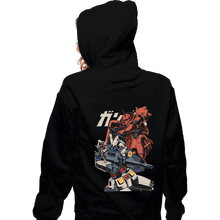 Load image into Gallery viewer, Shirts Zippered Hoodies, Unisex / Small / Black Zaku VS RX 78-2
