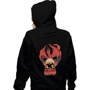 Shirts Zippered Hoodies, Unisex / Small / Black Red Pocket Gaming