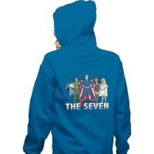 Load image into Gallery viewer, Shirts Zippered Hoodies, Unisex / Small / Royal Blue Cartoon Seven
