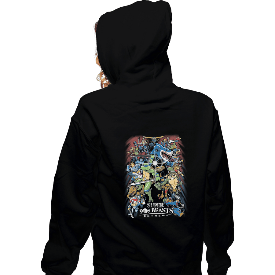 Shirts Zippered Hoodies, Unisex / Small / Black Super '90s Beasts