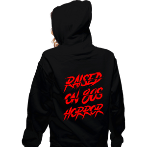 Daily_Deal_Shirts Zippered Hoodies, Unisex / Small / Black 80s Horror