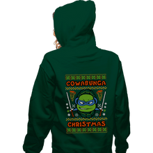 Load image into Gallery viewer, Shirts Zippered Hoodies, Unisex / Small / Irish Green Leonardo Christmas
