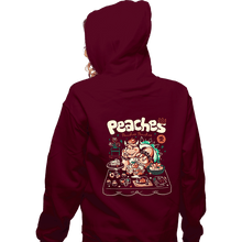 Load image into Gallery viewer, Daily_Deal_Shirts Zippered Hoodies, Unisex / Small / Maroon Peaches Peaches Peaches
