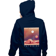 Load image into Gallery viewer, Shirts Zippered Hoodies, Unisex / Small / Navy Visit Tatooine
