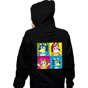 Daily_Deal_Shirts Zippered Hoodies, Unisex / Small / Black Pop Dogs