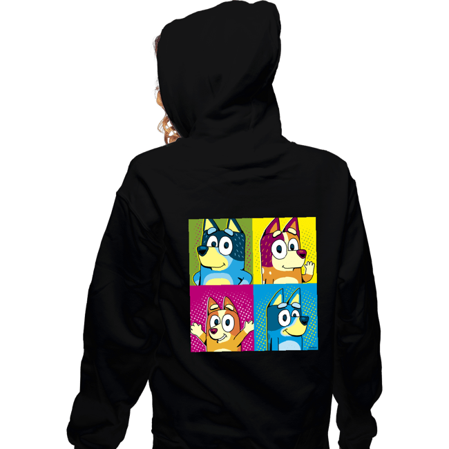 Daily_Deal_Shirts Zippered Hoodies, Unisex / Small / Black Pop Dogs