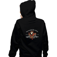 Load image into Gallery viewer, Daily_Deal_Shirts Zippered Hoodies, Unisex / Small / Black Surrounded By Idiots
