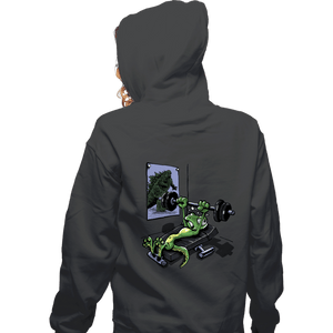 Secret_Shirts Zippered Hoodies, Unisex / Small / Dark Heather Training For Kaiju