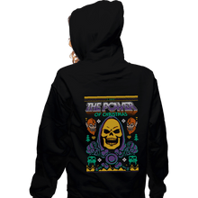 Load image into Gallery viewer, Shirts Zippered Hoodies, Unisex / Small / Black The Skele-Power Of Christmas
