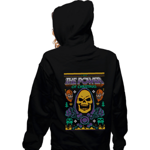 Shirts Zippered Hoodies, Unisex / Small / Black The Skele-Power Of Christmas