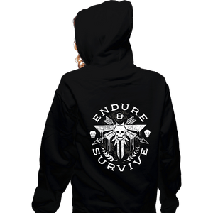 Shirts Zippered Hoodies, Unisex / Small / Black Survive Emblem