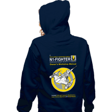 Load image into Gallery viewer, Daily_Deal_Shirts Zippered Hoodies, Unisex / Small / Navy N1 Fighter Manual
