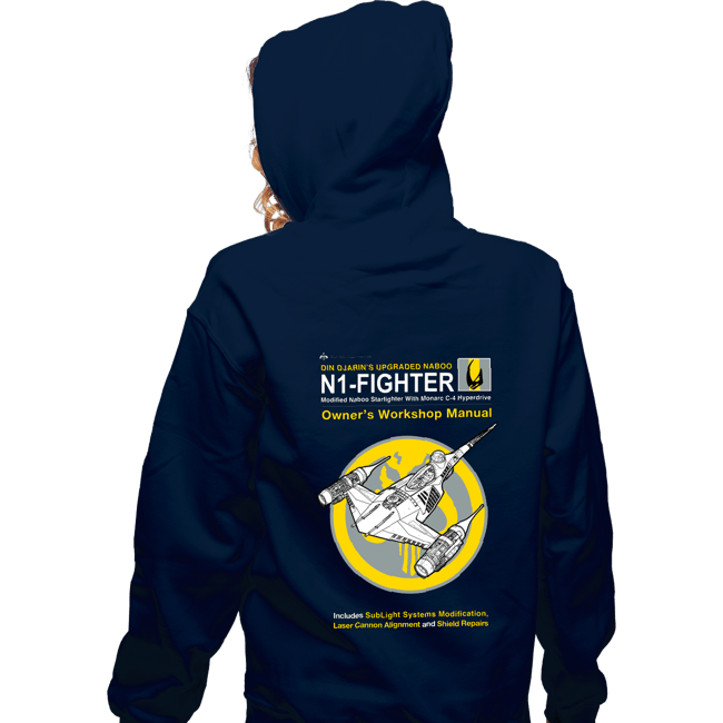 Daily_Deal_Shirts Zippered Hoodies, Unisex / Small / Navy N1 Fighter Manual