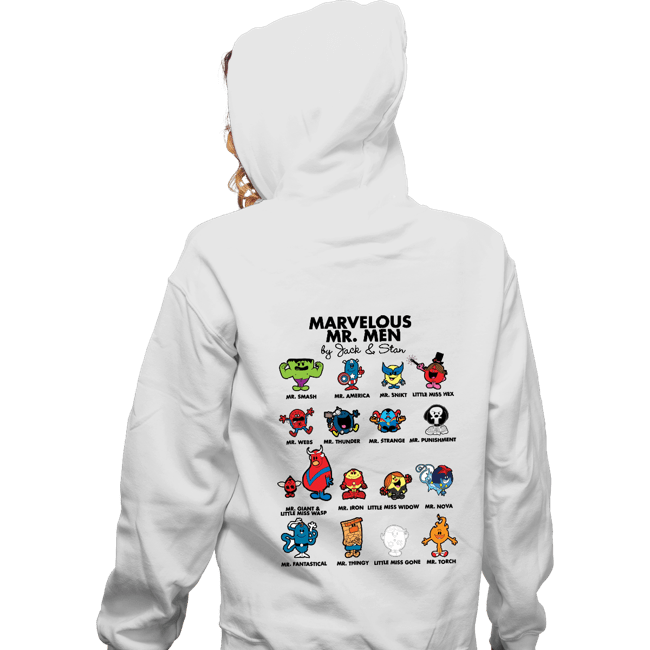 Daily_Deal_Shirts Zippered Hoodies, Unisex / Small / White Marvelous Mr. Men