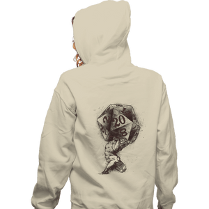 Daily_Deal_Shirts Zippered Hoodies, Unisex / Small / White Dice Atlas