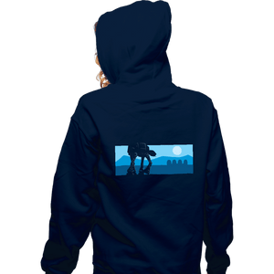 Secret_Shirts Zippered Hoodies, Unisex / Small / Navy Snowy Invasion