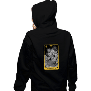 Shirts Zippered Hoodies, Unisex / Small / Black Tarot Strength