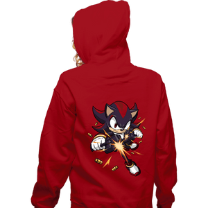 Daily_Deal_Shirts Zippered Hoodies, Unisex / Small / Red PG-13 Hedgehog