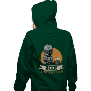 Shirts Zippered Hoodies, Unisex / Small / Irish green Beer Is Part Of My Religion