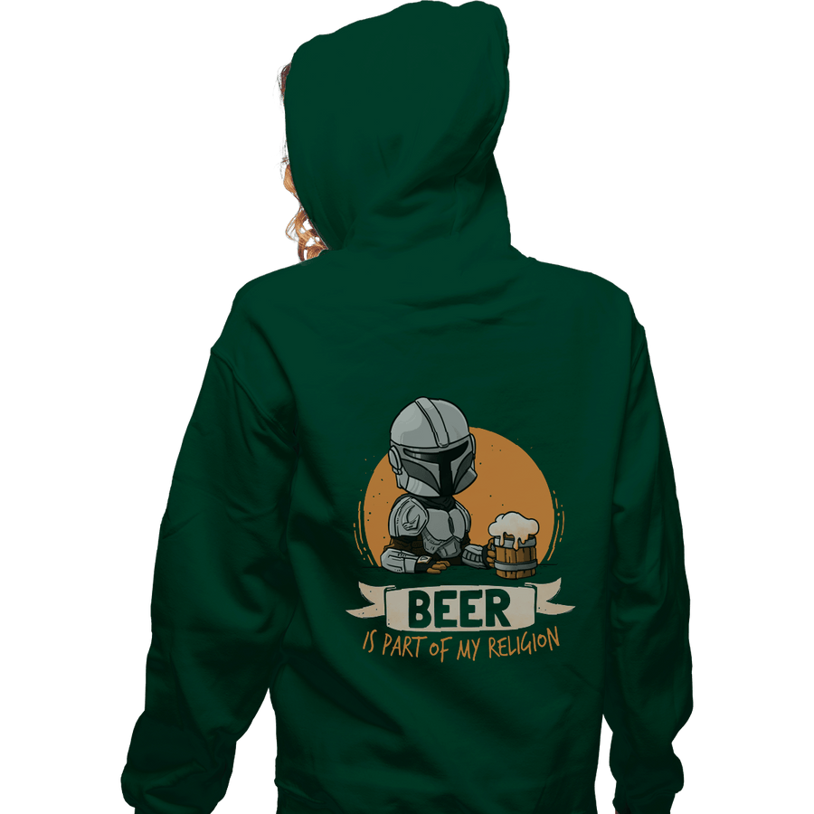 Shirts Zippered Hoodies, Unisex / Small / Irish green Beer Is Part Of My Religion