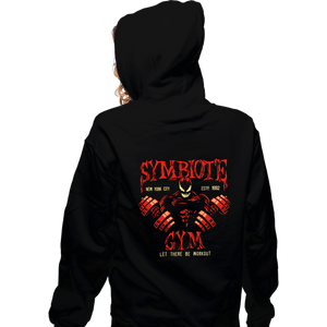 Daily_Deal_Shirts Zippered Hoodies, Unisex / Small / Black Symbiote Gym