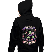 Load image into Gallery viewer, Daily_Deal_Shirts Zippered Hoodies, Unisex / Small / Black Villains Unite Maleficent
