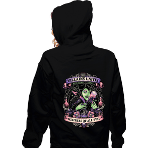 Daily_Deal_Shirts Zippered Hoodies, Unisex / Small / Black Villains Unite Maleficent