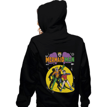 Load image into Gallery viewer, Shirts Zippered Hoodies, Unisex / Small / Black Mermaid Man
