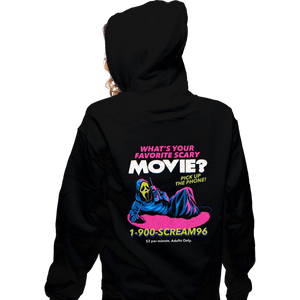 Daily_Deal_Shirts Zippered Hoodies, Unisex / Small / Black 1-900-SCREAM96