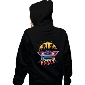 Daily_Deal_Shirts Zippered Hoodies, Unisex / Small / Black Neon Ghost