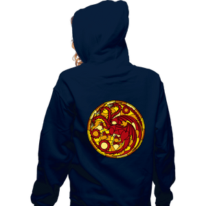 Daily_Deal_Shirts Zippered Hoodies, Unisex / Small / Navy Age Of The Dragon